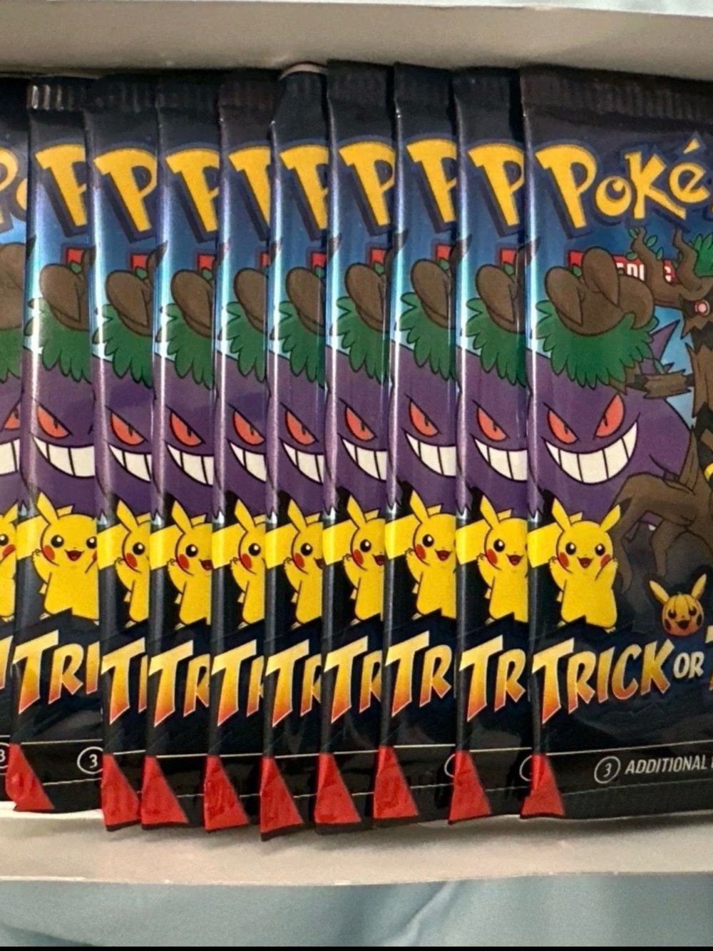 Pokemon Trick or Treat Booster Packs - Yellow, Purple, Blue, Red, Black